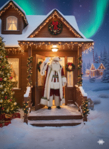 office Christmas party Santa